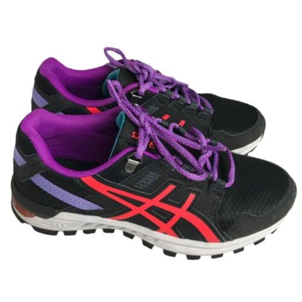 ASICS Women's Size 7.5 M GEL CITREK Trail Running Athletic Shoes Black EUC